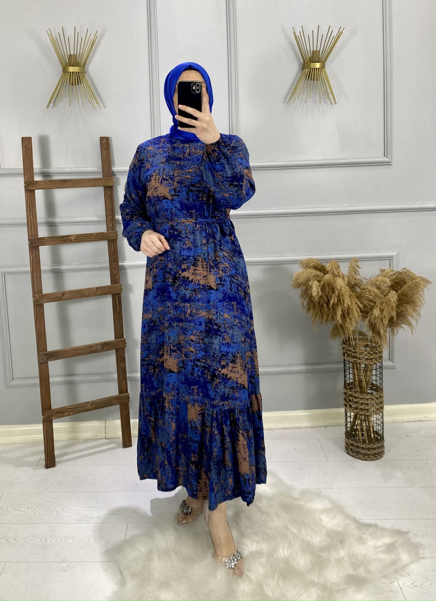 Batik Desen Bayan Tesettür Elbise