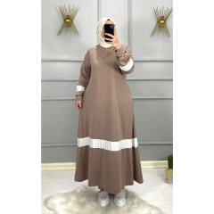 Şerit Detaylı Elbise