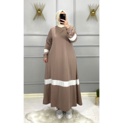 Şerit Detaylı Elbise