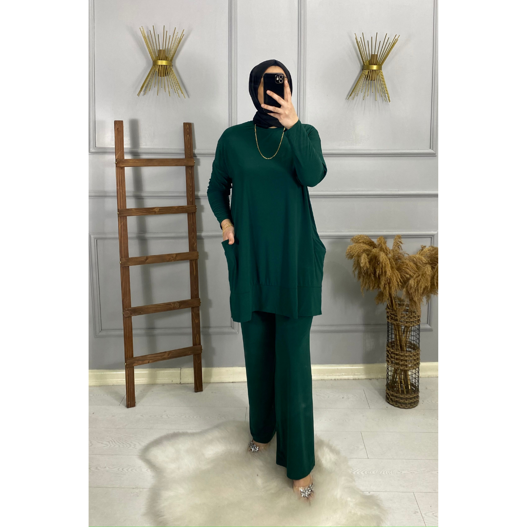 Cep Detaylı Sandy Takım yeşil - 42