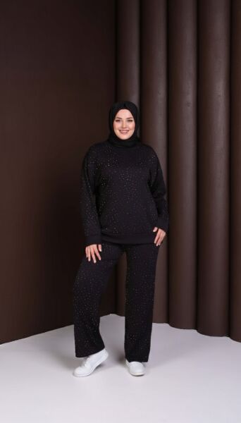 Dora Oysho Kumaş Taş Detaylı İkili Büyük Beden Takım