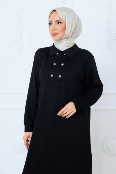 Lora Takım  Çıt Çıt Detaylı Tesettür Takım