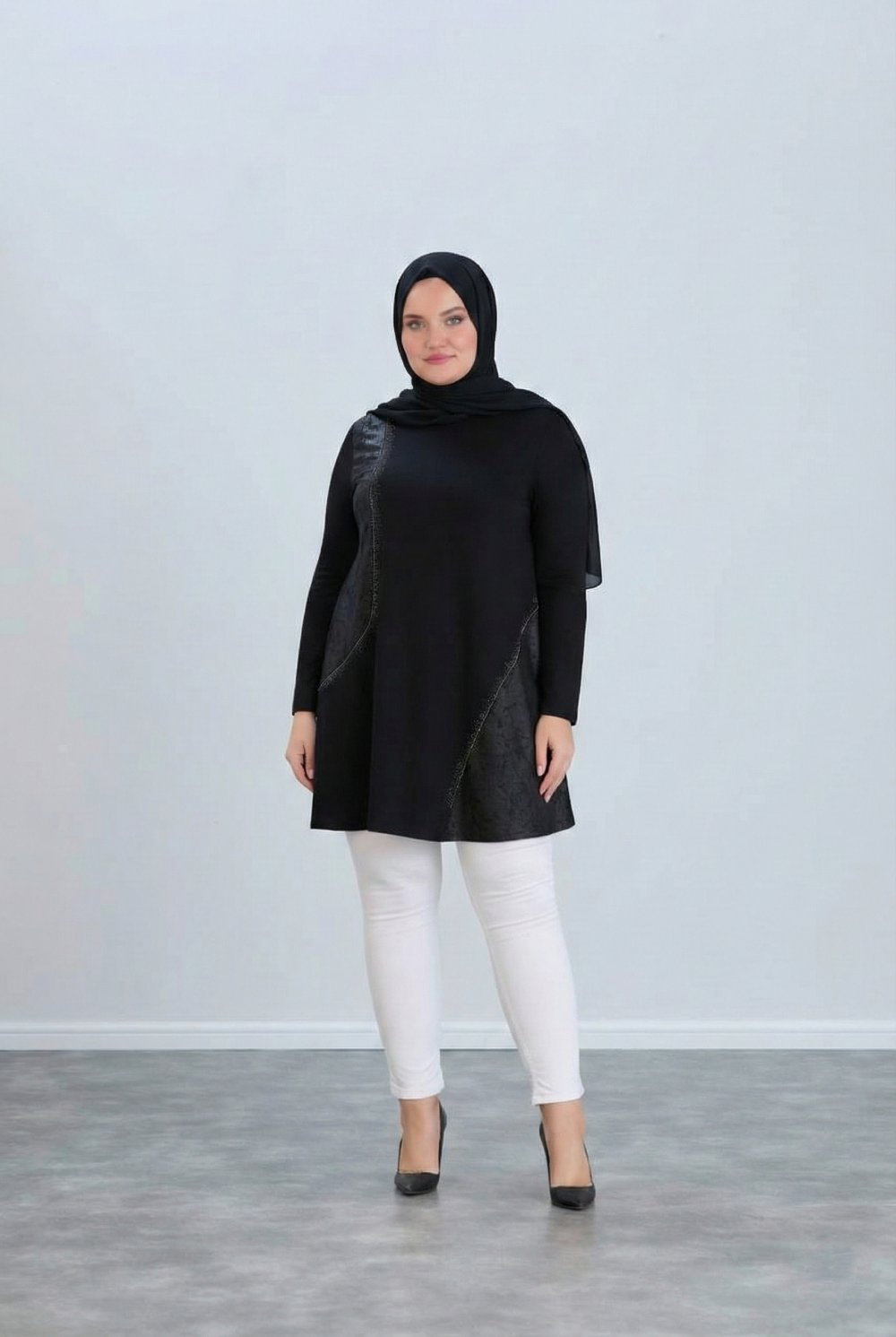 Narin Tunik  Asimetrik Detaylı Şık ve Rahat Kesim