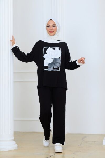 Manolya İnci Detaylı Büyük Beden İkili Takım