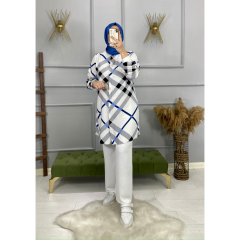 Büyük Beden Çizgili Tunik